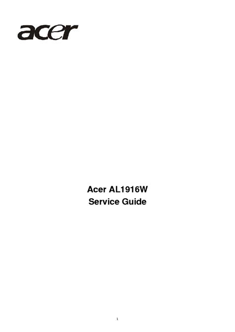 acer al1916w pdf manual